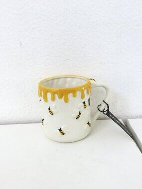 Dwell Studio 3D Bee / Honey Ceramic Coffee Mug